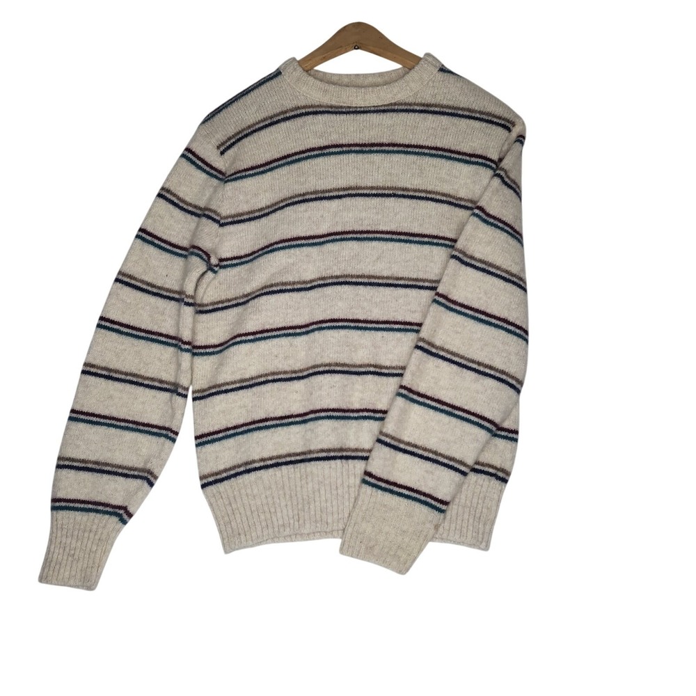 Le Tigre Vintage 80s 90s Striped Pullover Sweater Multicolor Crew Neck Mens L